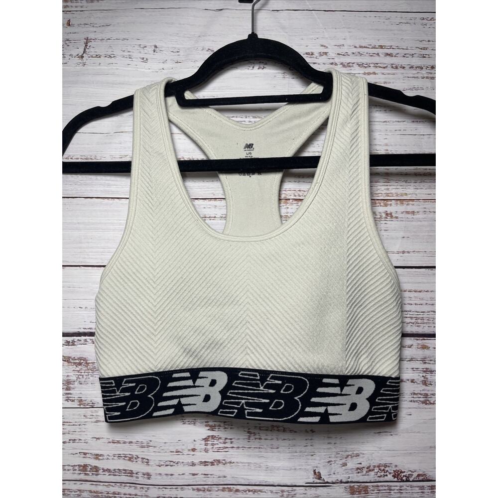 New Balance Pace 3.0 Cream Activewear Sports Bra | Women’s Size L